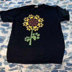 Sunflower paw print shirt